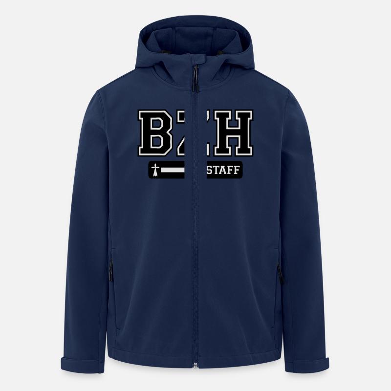 breizh staff logo - Veste softshell homme en polyester recyclé Stanley/Stella - marine