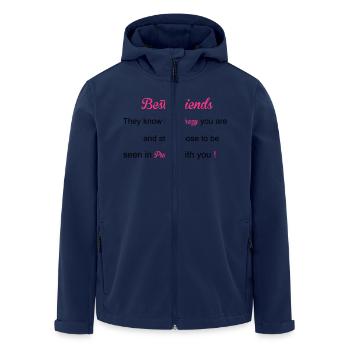 Best Friends - Recycelte Männer Softshell-Jacke von Stanley/Stella - Navy - Vorne - AI Model Male 185 light (185cm)