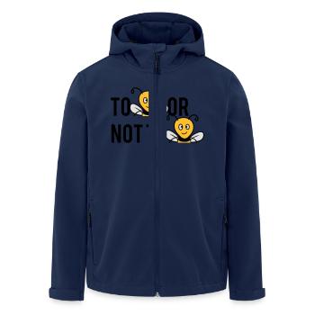 To Be Or Not To Be Bees - Recycelte Männer Softshell-Jacke von Stanley/Stella - Navy - Vorne - AI Model Male 185 light (185cm)