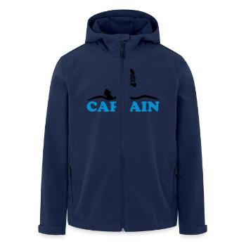 Ancre sous l'eau vagues capitaine conception - Veste softshell homme en polyester recyclé Stanley/Stella - marine - Devant - AI Model Male 185 light (185cm)
