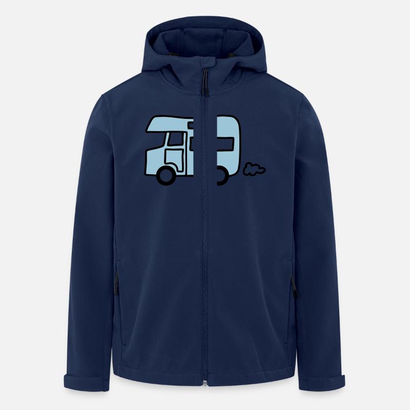 Wohnmobil - Caravan - V2 - Recycelte Männer Softshell-Jacke von Stanley/Stella - Navy
