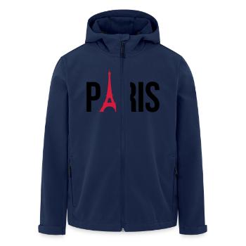 I love Paris, Paris mit Eifelturm - Men’s Recycled Softshell Jacket by Stanley/Stella - navy - Front - AI Model Male 185 light (185cm)