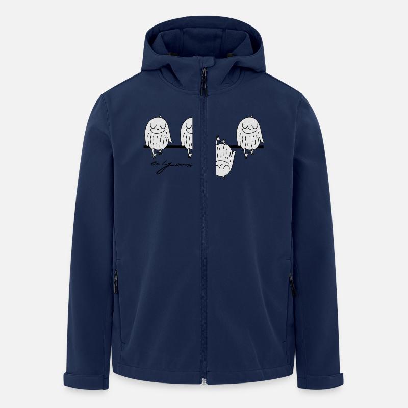 vier Vögel - Recycelte Männer Softshell-Jacke von Stanley/Stella - Navy