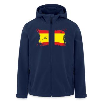 España / Spanien / Spanish Flag - Recycelte Männer Softshell-Jacke von Stanley/Stella - Navy - Vorne - AI Model Male 185 light (185cm)