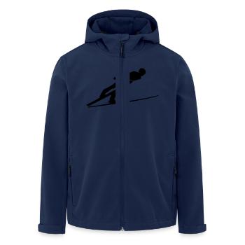 Ski Jumping - Recycelte Männer Softshell-Jacke von Stanley/Stella - Navy - Vorne - AI Model Male 185 light (185cm)