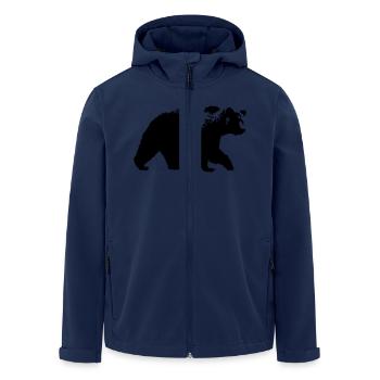Grizzly Bear- Bär - Recycelte Männer Softshell-Jacke von Stanley/Stella - Navy - Vorne - AI Model Male 185 light (185cm)