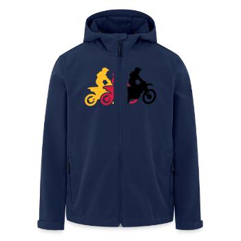 motocross - Veste softshell homme en polyester recyclé Stanley/Stella - marine - Devant - AI Model Male 185 light (185cm)