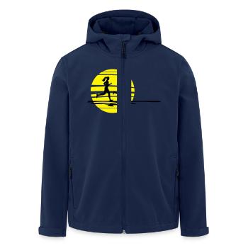 Sport - Jogger Sonne - Recycelte Männer Softshell-Jacke von Stanley/Stella - Navy - Vorne - AI Model Male 185 light (185cm)