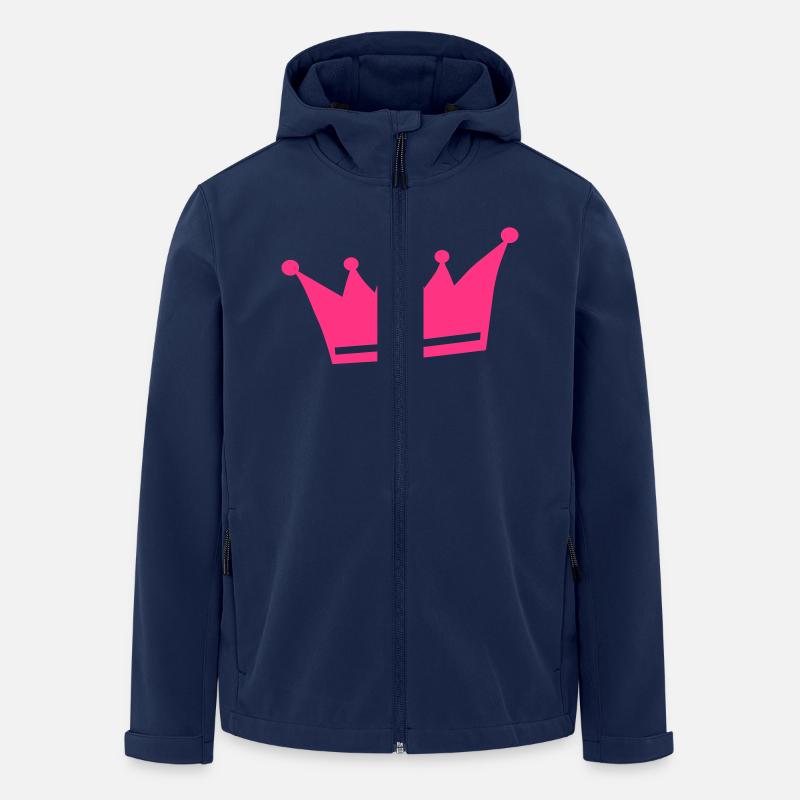 Krone, Prinz, Prinzessin - Recycelte Männer Softshell-Jacke von Stanley/Stella - Navy
