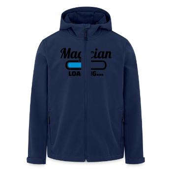 Magician - Men’s Recycled Softshell Jacket by Stanley/Stella - navy - Front - AI Model Male 185 light (185cm)