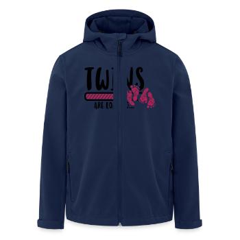 Twins are loading - twins-pregnancy-baby - Men’s Recycled Softshell Jacket by Stanley/Stella - navy - Front - AI Model Male 185 light (185cm)