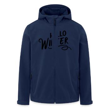 Hello Winter - Men’s Recycled Softshell Jacket by Stanley/Stella - navy - Front - AI Model Male 185 light (185cm)