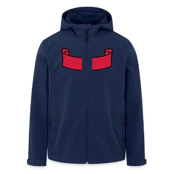 banner design logo text write name field blank coo - Men’s Recycled Softshell Jacket by Stanley/Stella - navy - Front - AI Model Male 185 light (185cm)