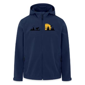 Landschaft - Schweden, Norwegen - Recycelte Männer Softshell-Jacke von Stanley/Stella - Navy - Vorne - AI Model Male 185 light (185cm)