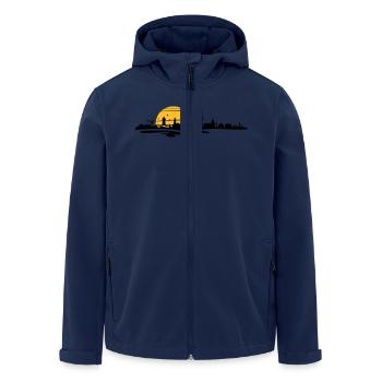 Skyline - Küste Cuxhaven - Recycelte Männer Softshell-Jacke von Stanley/Stella - Navy - Vorne - AI Model Male 185 light (185cm)