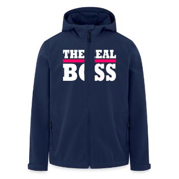 The real boss - Recycelte Männer Softshell-Jacke von Stanley/Stella - Navy - Vorne - AI Model Male 185 light (185cm)