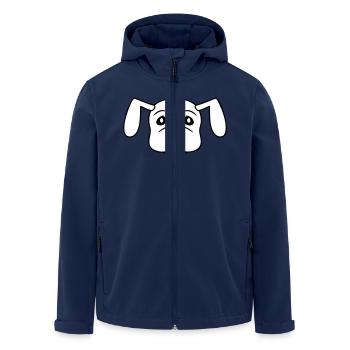 Hund Gesicht Kleines Glückliches Haustier Kopf Süß - Recycelte Männer Softshell-Jacke von Stanley/Stella - Navy - Vorne - AI Model Male 185 light (185cm)