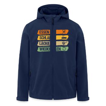 Peintre automobile Peintre automobile Peintre - Veste softshell homme en polyester recyclé Stanley/Stella - marine - Devant - AI Model Male 185 light (185cm)