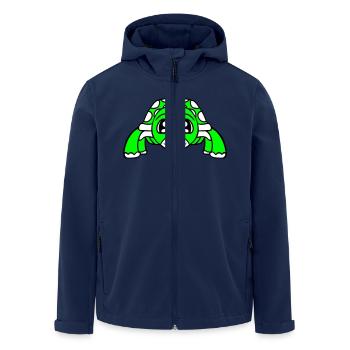 turtle cute cute googly eyes little child - Men’s Recycled Softshell Jacket by Stanley/Stella - navy - Front - AI Model Male 185 light (185cm)