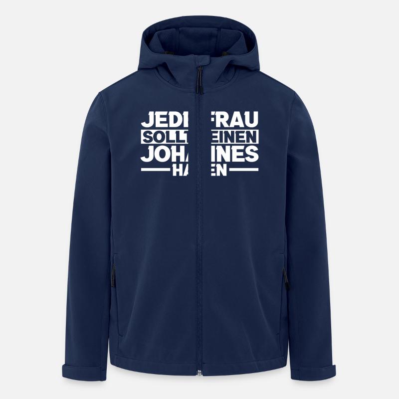 Johannes - Veste softshell homme en polyester recyclé Stanley/Stella - marine