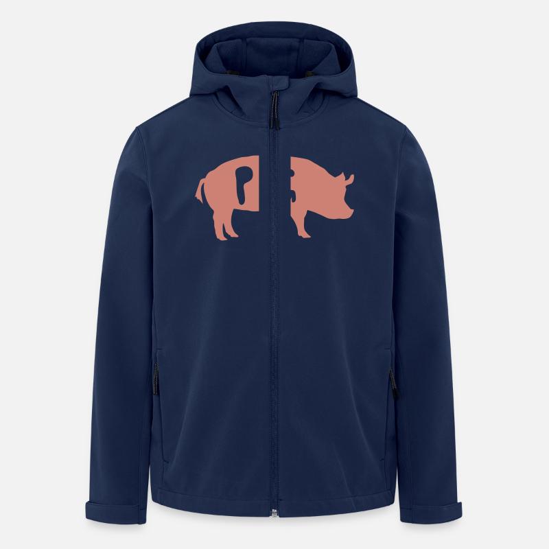 pig - Recycelte Männer Softshell-Jacke von Stanley/Stella - Navy