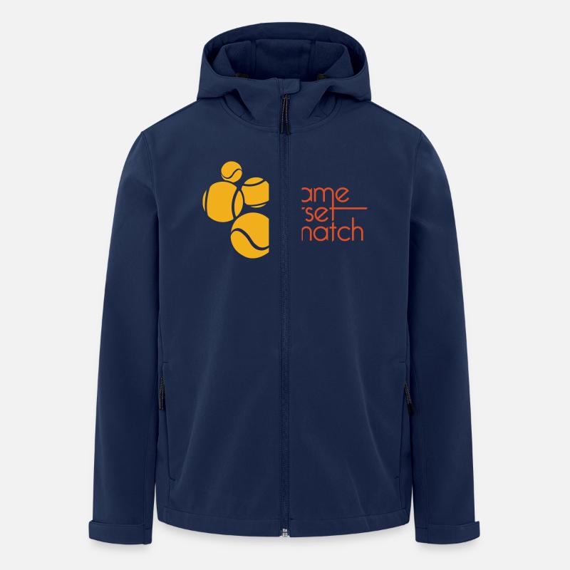 TENNIS - GAME, SET, MATCH - Recycelte Männer Softshell-Jacke von Stanley/Stella - Navy