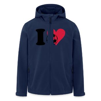 Fußball - I love Fußball - Recycelte Männer Softshell-Jacke von Stanley/Stella - Navy - Vorne - AI Model Male 185 light (185cm)