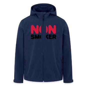 Je suis non fumeur! - Veste softshell homme en polyester recyclé Stanley/Stella - marine - Devant - AI Model Male 185 light (185cm)