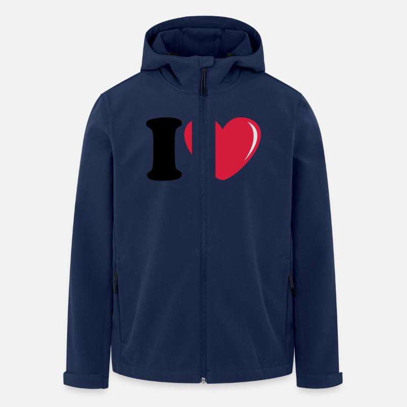 i_love - Recycelte Männer Softshell-Jacke von Stanley/Stella - Navy