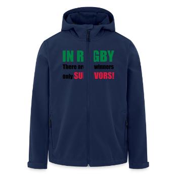 rugby - Recycelte Männer Softshell-Jacke von Stanley/Stella - Navy - Vorne - AI Model Male 185 light (185cm)