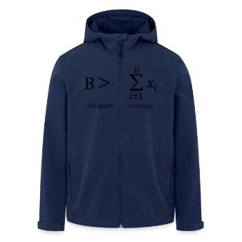 Be greater than average - Recycelte Männer Softshell-Jacke von Stanley/Stella - Navy - Vorne - AI Model Male 185 light (185cm)