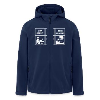Alltag Programmierer - Recycelte Männer Softshell-Jacke von Stanley/Stella - Navy - Vorne - AI Model Male 185 light (185cm)