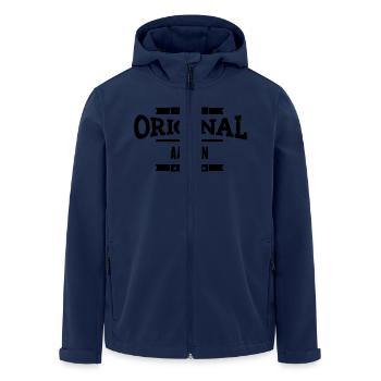 Original Aachen - Recycelte Männer Softshell-Jacke von Stanley/Stella - Navy - Vorne - AI Model Male 185 light (185cm)