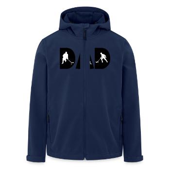 Hockey Dad - Men’s Recycled Softshell Jacket by Stanley/Stella - navy - Front - AI Model Male 185 light (185cm)