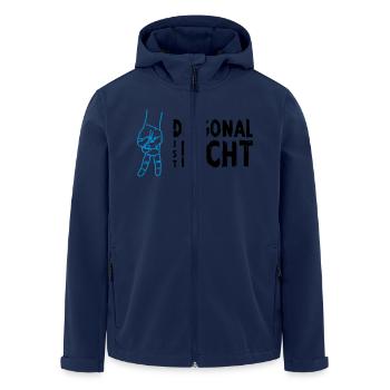VolleyballFREAK Diagonal ist dicht MP - Recycelte Männer Softshell-Jacke von Stanley/Stella - Navy - Vorne - AI Model Male 185 light (185cm)