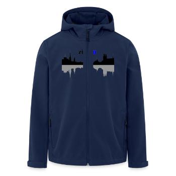zürich - Recycelte Männer Softshell-Jacke von Stanley/Stella - Navy - Vorne - AI Model Male 185 light (185cm)
