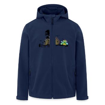 beach - Recycelte Männer Softshell-Jacke von Stanley/Stella - Navy - Vorne - AI Model Male 185 light (185cm)