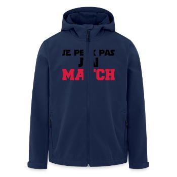 je peux pas j'ai match - Veste softshell homme en polyester recyclé Stanley/Stella - marine - Devant - AI Model Male 185 light (185cm)