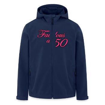 50 fiftieth birthday: Fabulous at 50 - Men’s Recycled Softshell Jacket by Stanley/Stella - navy - Front - AI Model Male 185 light (185cm)