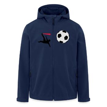 Fußball - Recycelte Männer Softshell-Jacke von Stanley/Stella - Navy - Vorne - AI Model Male 185 light (185cm)