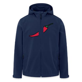 Chili / Chilli Vector Design - Men’s Recycled Softshell Jacket by Stanley/Stella - navy - Front - AI Model Male 185 light (185cm)
