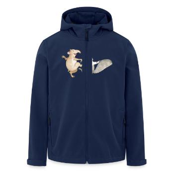 Tapir und Ameisenbär - Recycelte Männer Softshell-Jacke von Stanley/Stella - Navy - Vorne - AI Model Male 185 light (185cm)