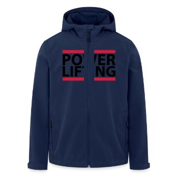 Powerlifting - Recycelte Männer Softshell-Jacke von Stanley/Stella - Navy - Vorne - AI Model Male 185 light (185cm)