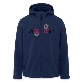 inGENIEur - Recycelte Männer Softshell-Jacke von Stanley/Stella - Navy - Vorne - AI Model Male 185 light (185cm)