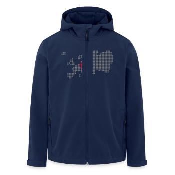 deutschland - Recycelte Männer Softshell-Jacke von Stanley/Stella - Navy - Vorne - AI Model Male 185 light (185cm)