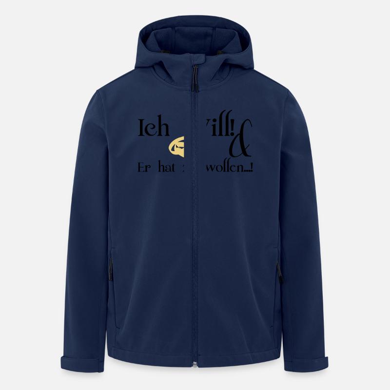 Ich will - Recycelte Männer Softshell-Jacke von Stanley/Stella - Navy