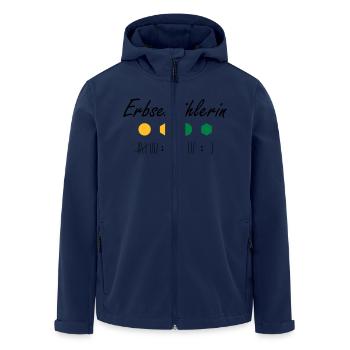 Erbsenzählerin - Recycelte Männer Softshell-Jacke von Stanley/Stella - Navy - Vorne - AI Model Male 185 light (185cm)