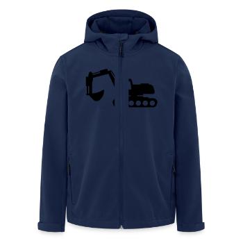 Excavator - T-Shirt for Heavy Equipment Operators - Men’s Recycled Softshell Jacket by Stanley/Stella - navy - Front - AI Model Male 185 light (185cm)