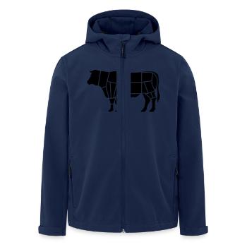 fleisch fleischer_b1 - Recycelte Männer Softshell-Jacke von Stanley/Stella - Navy - Vorne - AI Model Male 185 light (185cm)