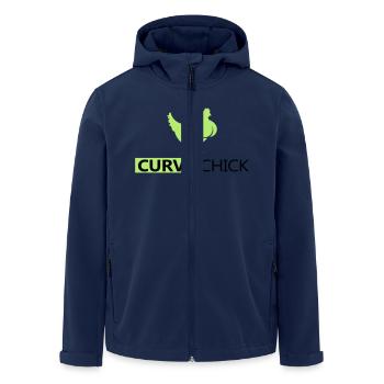 Poussin Curvy - Veste softshell homme en polyester recyclé Stanley/Stella - marine - Devant - AI Model Male 185 light (185cm)